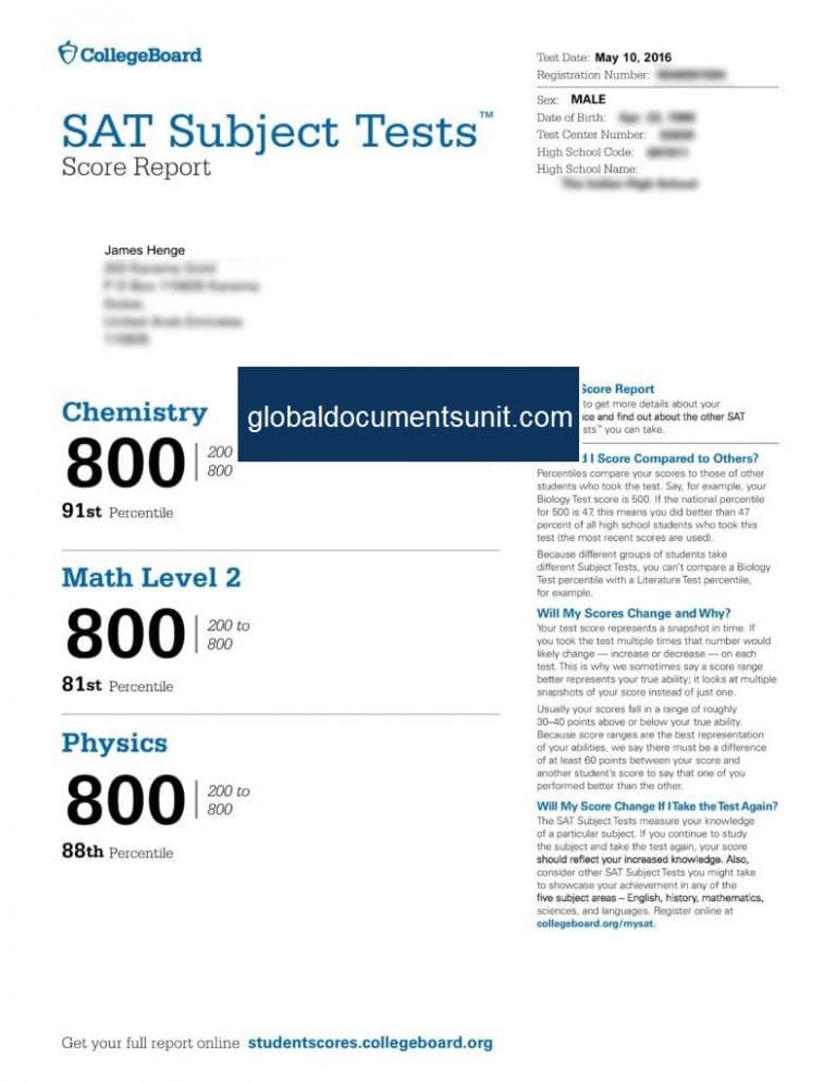 SAt certificate without exam 1